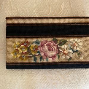 Vintage cross stitch Clutch great almost perfect condition
